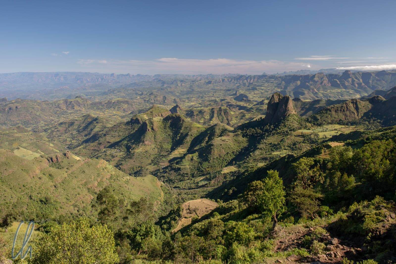 Breathtaking view from Ethiopia's mountain top.